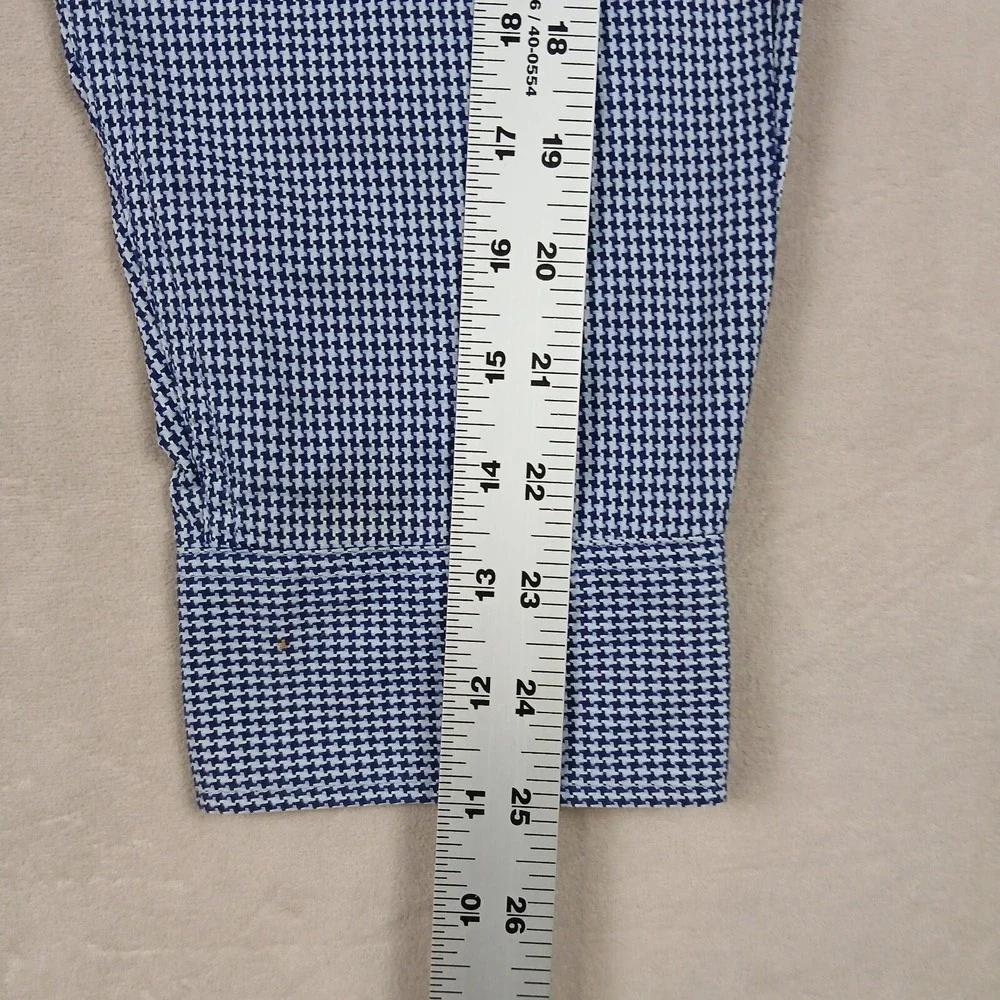 Banana Republic Large Mens Shirt Office Dress Houndstooth Heavy 25x30 DEFECT‎